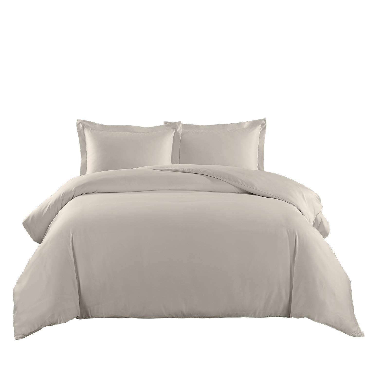 Royal Tradition Solid 650 Thread Count Cotton Blend Twin/Twin Extra Long (Xl) Duvet Cover Set (Linen) Includes: 1-Duvet/Comforte